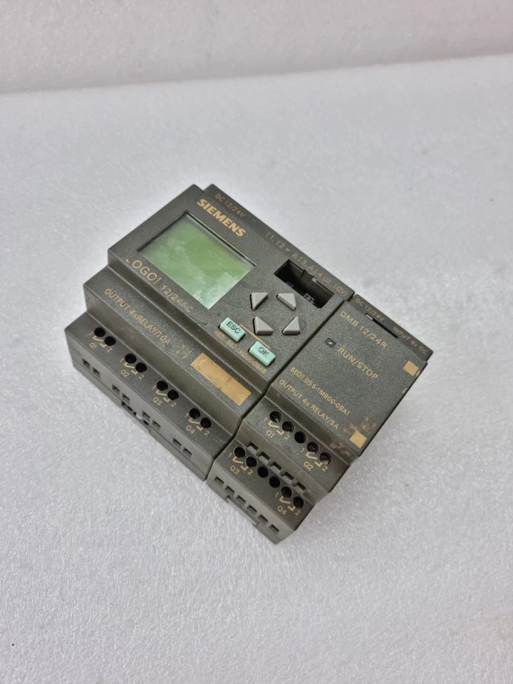 Used Working Siemens 6ED1052-1MD00-0BA6 Logo With 6ED1055-1MB00-0BA1 Module